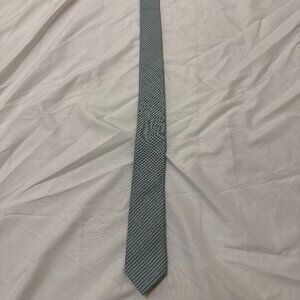 Original Penguin Men’s Tie Green White Striped Slim Neckwear